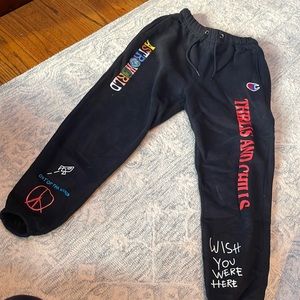 Astroworld worn once black sweatpants
